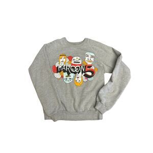 MAROON 5 Band Sweatshirt Adult Small Gray American Apparel California Fleece